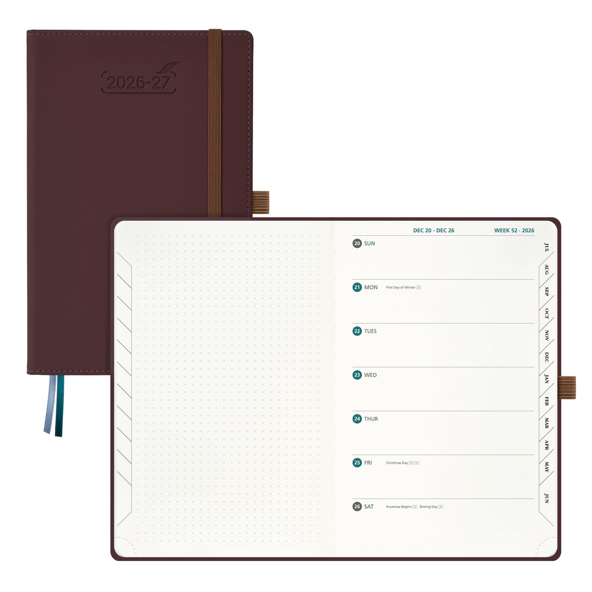 BEZEND 2026 2027 Planner Weekly Monthly (A5 5.5"x8.5") Dot-Grid Journal