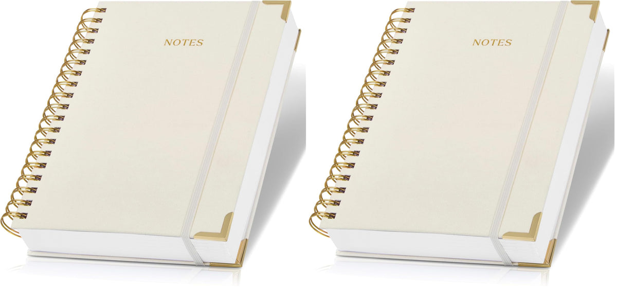 Aesthetic Thick Spiral Notebook Journal For Women in B5 - Linen Hardcover