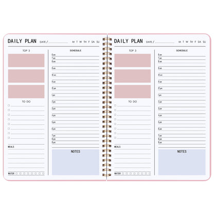 TREES Undated Daily Planner, 80-Day To-Do List with Hourly Schedule