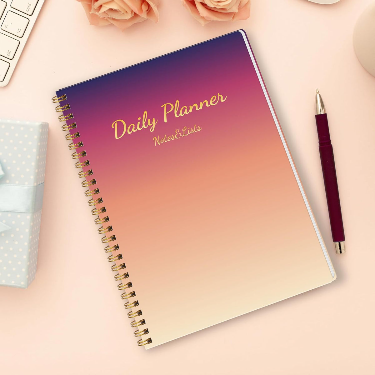 TREES Undated Daily Planner, 80-Day To-Do List with Hourly Schedule