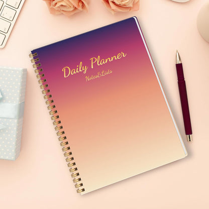 TREES Undated Daily Planner, 80-Day To-Do List with Hourly Schedule