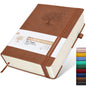 Lined Journal Notebook -365 Pages A5 Thick Journals for Writing Ruled Notebook, Hardcover Leather Journal for Women Men Daily Journal Notebook for Work, Note Taking, 100Gsm Lined Paper( 5.75'' X 8.38'' Green)