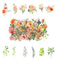 100 Pcs Daisy Camellia Stickers, White Flower Stickers for Scrapbooking Junk Journal Notebook Diary Planner Letter Envelope Water Bottle Phone Case Craft Decoration, 50 Patterns