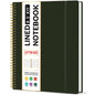 Taja Large Spiral Lined Notebook for Work, Journal for Women & Men