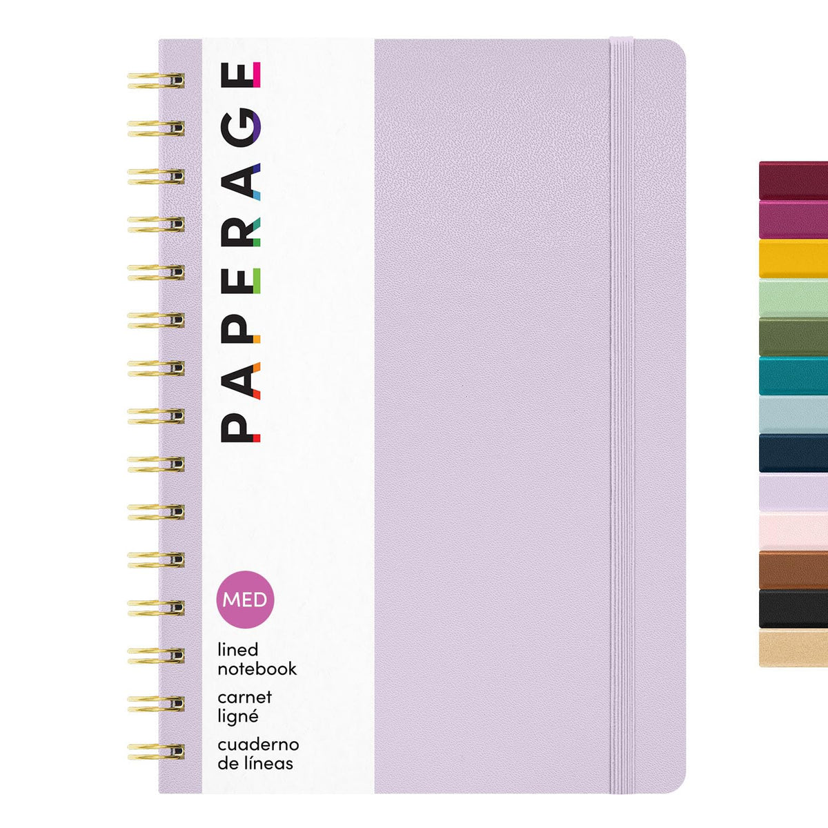 PAPERAGE Lined Spiral Journal Notebook, (Whimsical Garden), 160 Pages, Hardcover Journal for Women & Men, Medium 5.5 in x 8 in - 100 GSM, Thick Paper, Spiral Notebook for Work, School & Journaling