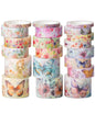 Mr. Pen- Washi Tape Set, 21 Rolls, Assorted Sizes, Floral