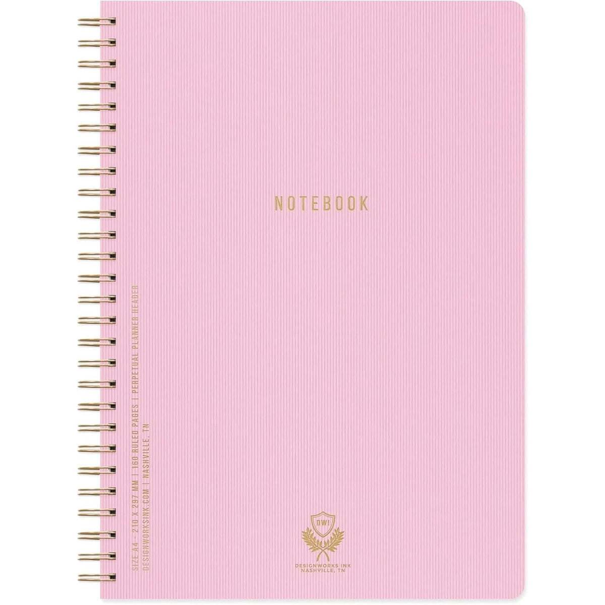 DesignWorks Ink Textured Spiral Notebook, Juniper Green, 8.25 x 11.625 in