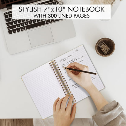 Aesthetic Thick Spiral Notebook Journal For Women in B5 - Linen Hardcover