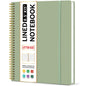 Taja Large Spiral Lined Notebook for Work, Journal for Women & Men