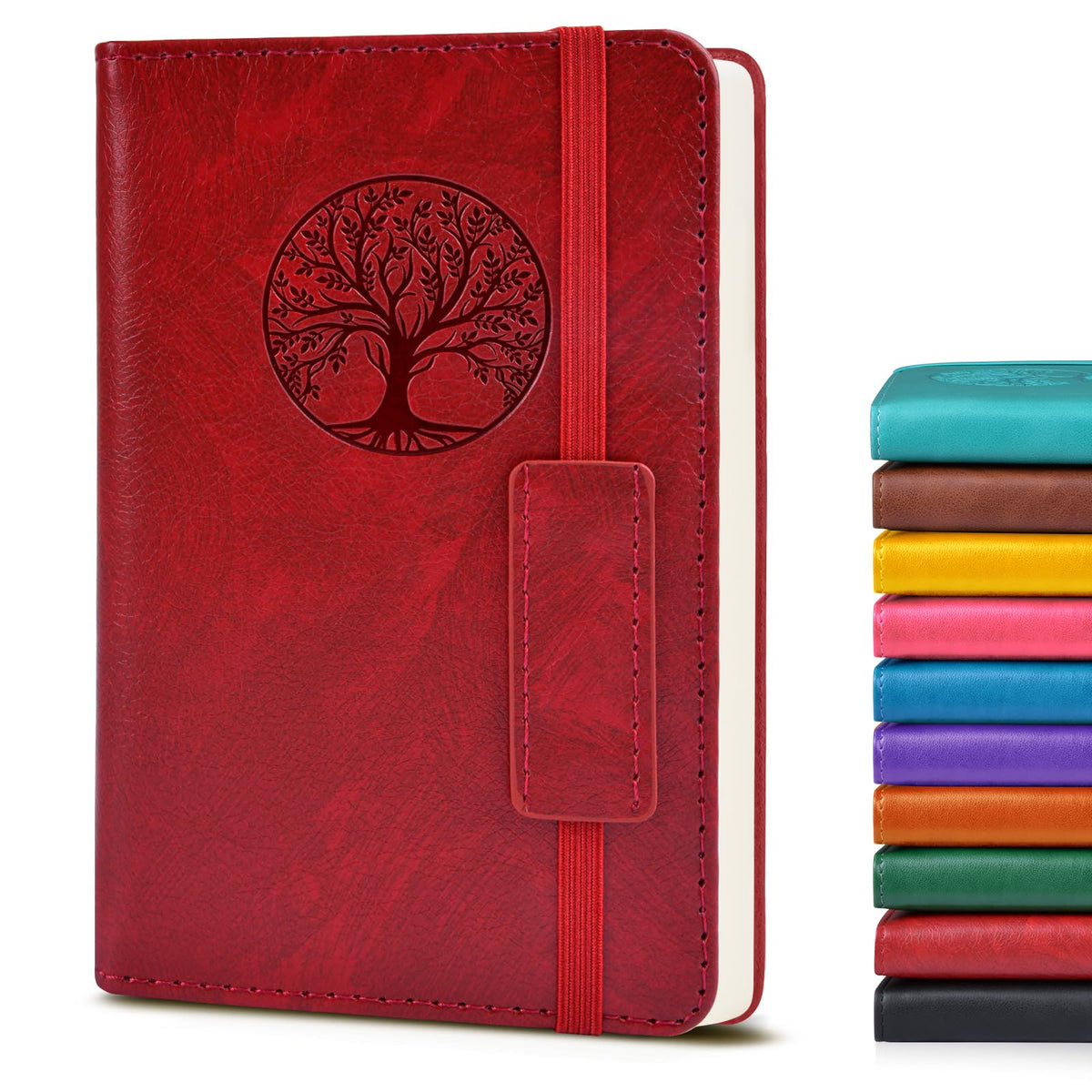 Biuwory Leather Journal Notebook,256 Thick Lined Pages,Hardcover 5.7"×8.3"