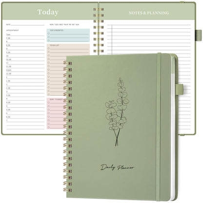 Oucaru Undated Weekly Planner A5, 52-Week Goal & Habit Tracker Notebook