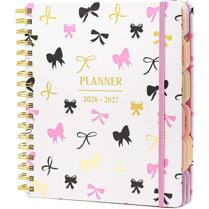 18 Month Hard Cover Planners/Calendars 10" x 10", January 2026 - June 2027 - Daily, Weekly & Monthly Organizer with Pens, Stickers, and a Sturdy Cover - Blessed