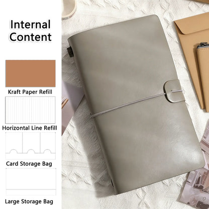 Durable Notebook, Vintage Style Portable Travel Diary, Hardcover Journal, Home School Office Stationery Supplies, Stationery Gift, Hardcover Notebooks