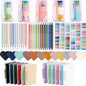 72 Pcs Book Annotation Kit Supplies with Bookmarks Index Tabs Sticky Notes Ballpoint Pen Clear Pull-Ring Bags for Reading Bookish Club Gifts