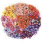 Dizdkizd 240-Piece Watercolor Floral Stickers with Gold-Outlined