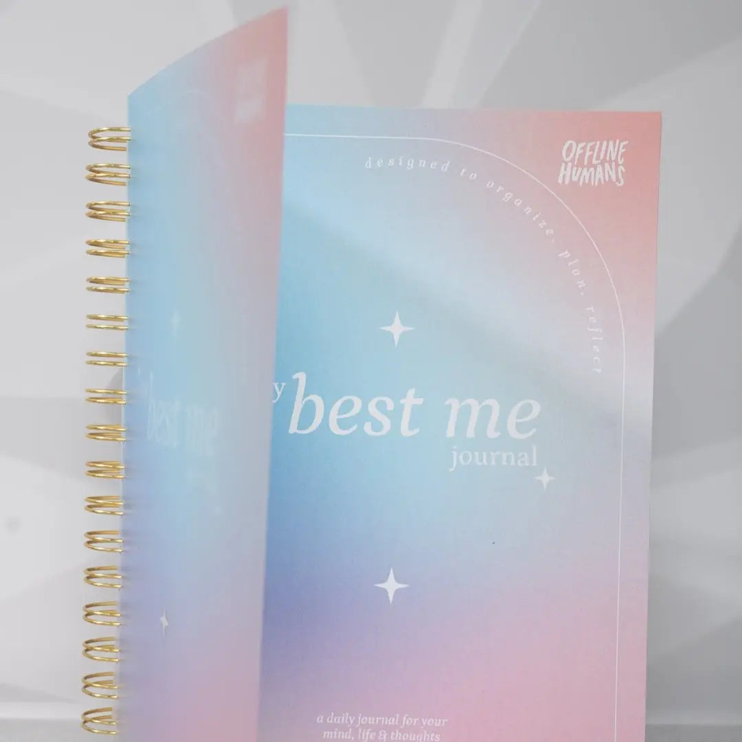 Natalies Outlet My Best Me Journal - A4+ Spiral Bound Quarterly Planner with 252 Pages for Daily Reflections & Productivity - Comfortable Writing Experience - 80 gsm Paper - 11 Sections for Organization - Personal Organizer Book