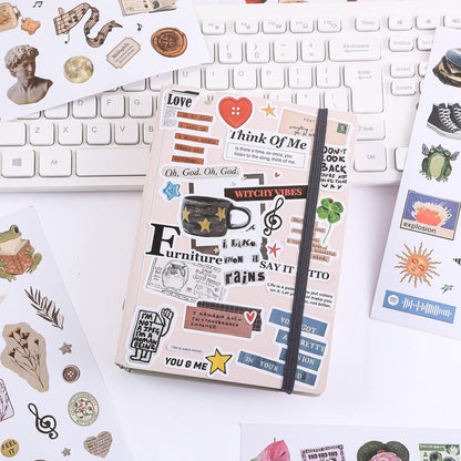 Girl's Korean Sticker Book, Food and Daily Life Theme - 1300+ Cute Dream Style Foodie Stickers, for DIY Scrapbooking Journaling Handbook Decoration Pink