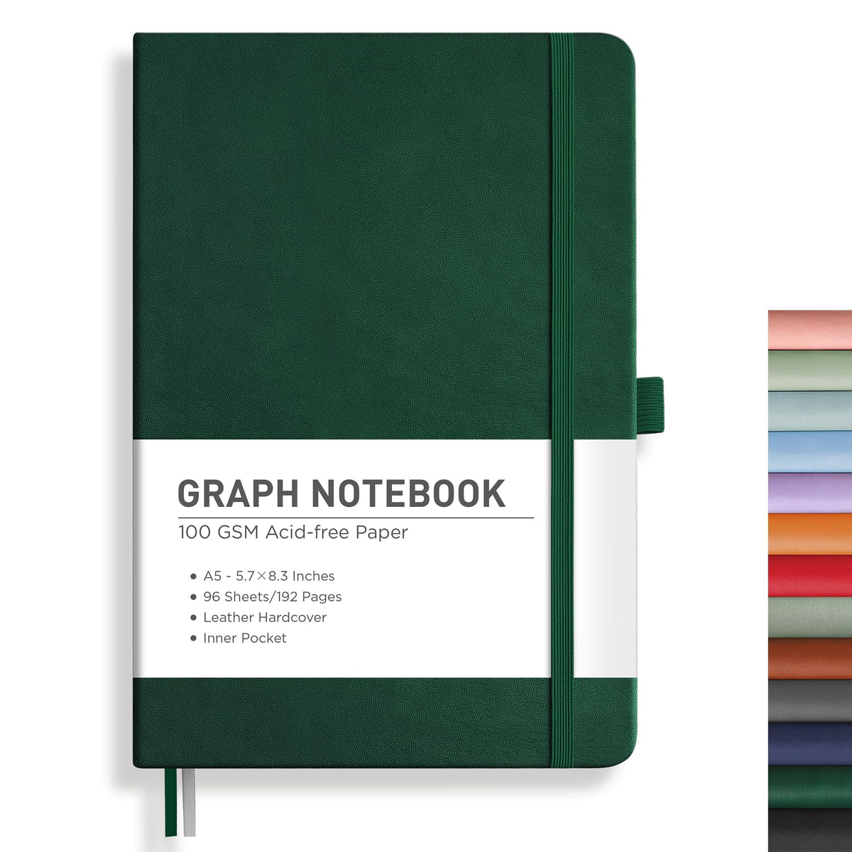 RETTACY Lined Journal Notebook, 192 Numbered Pages, A5 Size (5.7'' x 8.3'')