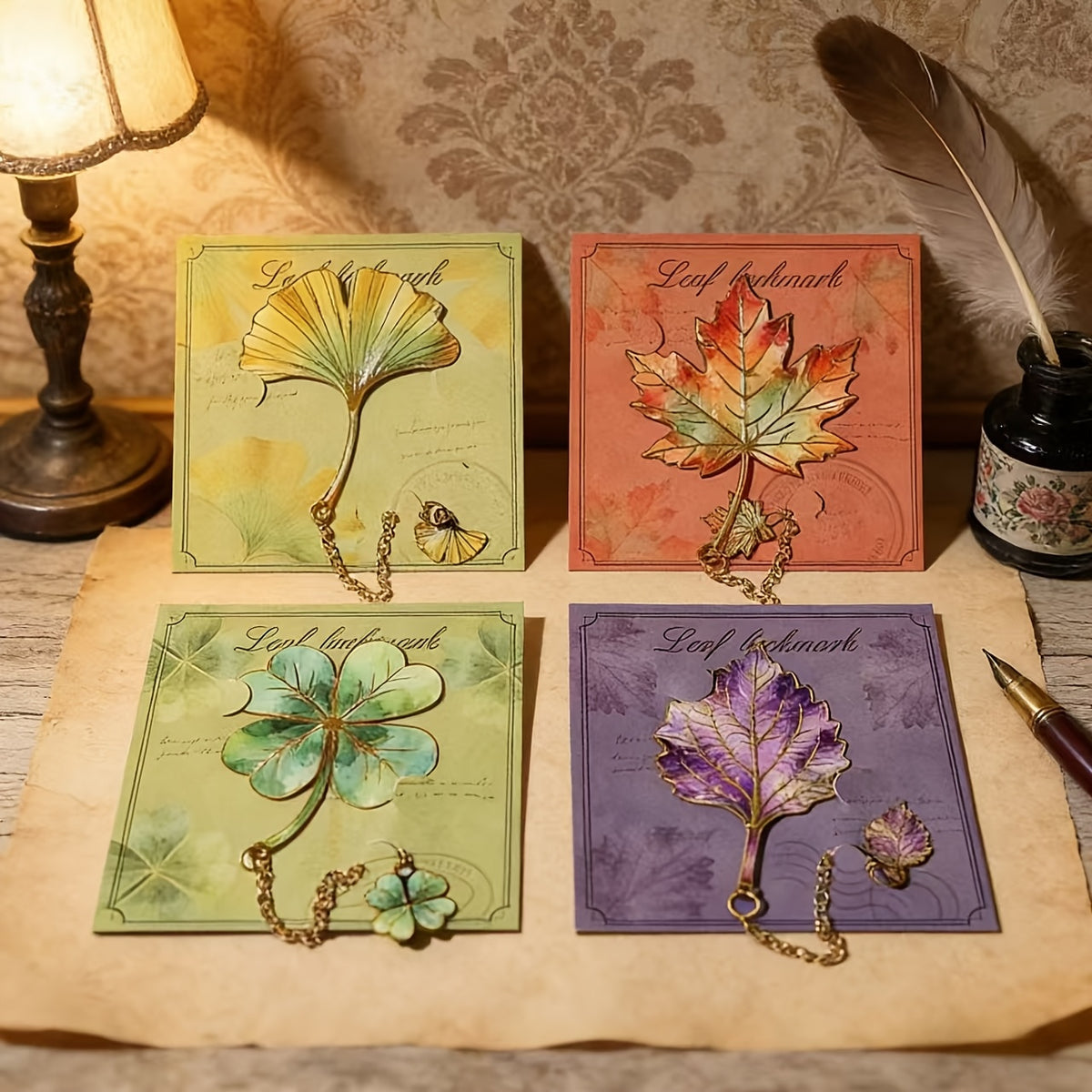 1pc Vintage Leaf Bookmark with Metal Pendant Ideal Gift for Book Lovers, Suitable for Students, Teachers And Writers