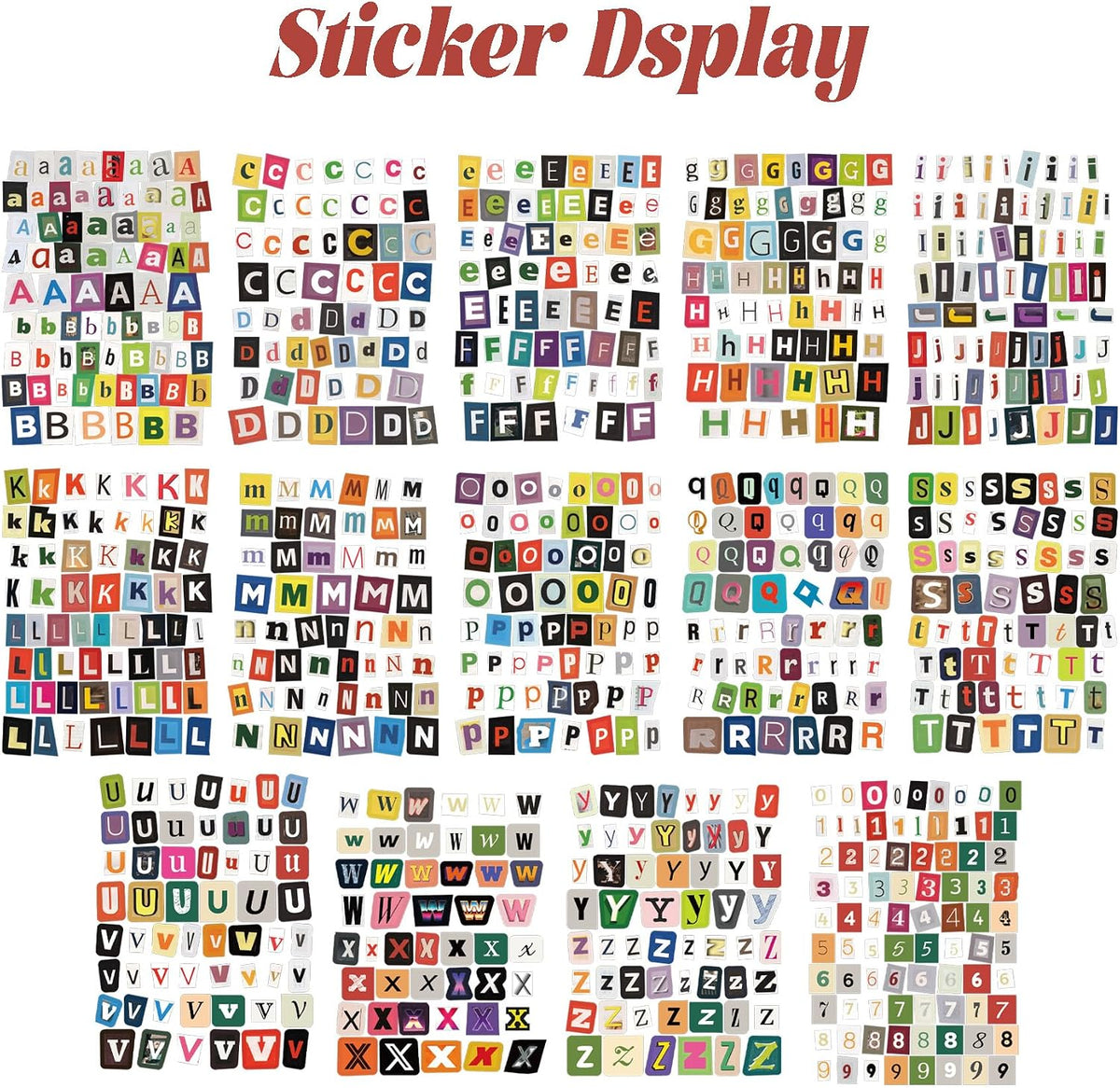 1500Pcs Alphabet Letter Stickers Book & Scrapbook Supplies