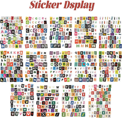 1500Pcs Alphabet Letter Stickers Book & Scrapbook Supplies