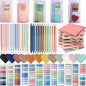 72 Pcs Book Annotation Kit Supplies with Bookmarks Index Tabs Sticky Notes Ballpoint Pen Clear Pull-Ring Bags for Reading Bookish Club Gifts