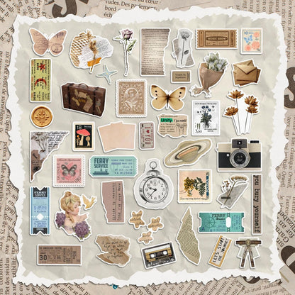 300 Pcs Vintage Stickers, Junk Journal Supplies, Cute Stickers for Journaling Supplies, Junk Journal Supplies, DIY Paper Crafts, Water Bottle Laptop Computer