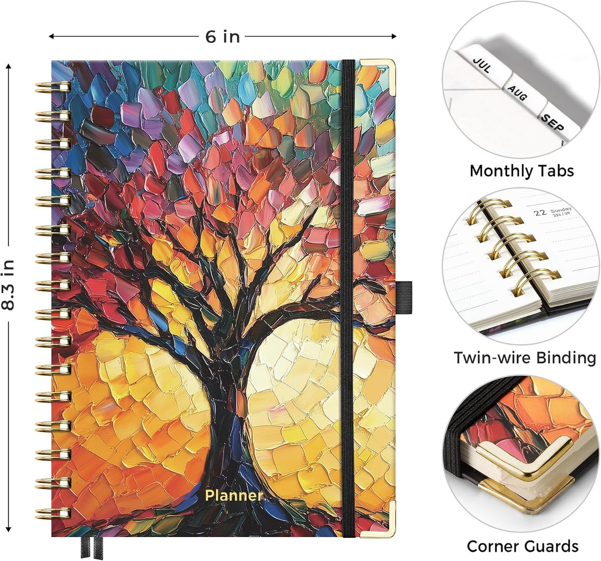 AHGXG Academic Planner 2026-2027, July 2026 - June 2027, 5.7" x 8.3"
