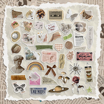 300 Pcs Vintage Stickers, Junk Journal Supplies, Cute Stickers for Journaling Supplies, Junk Journal Supplies, DIY Paper Crafts, Water Bottle Laptop Computer