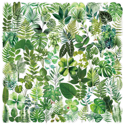 Transparent Flora Scrapbook Stickers Aesthetic Flowers Stickers(50)