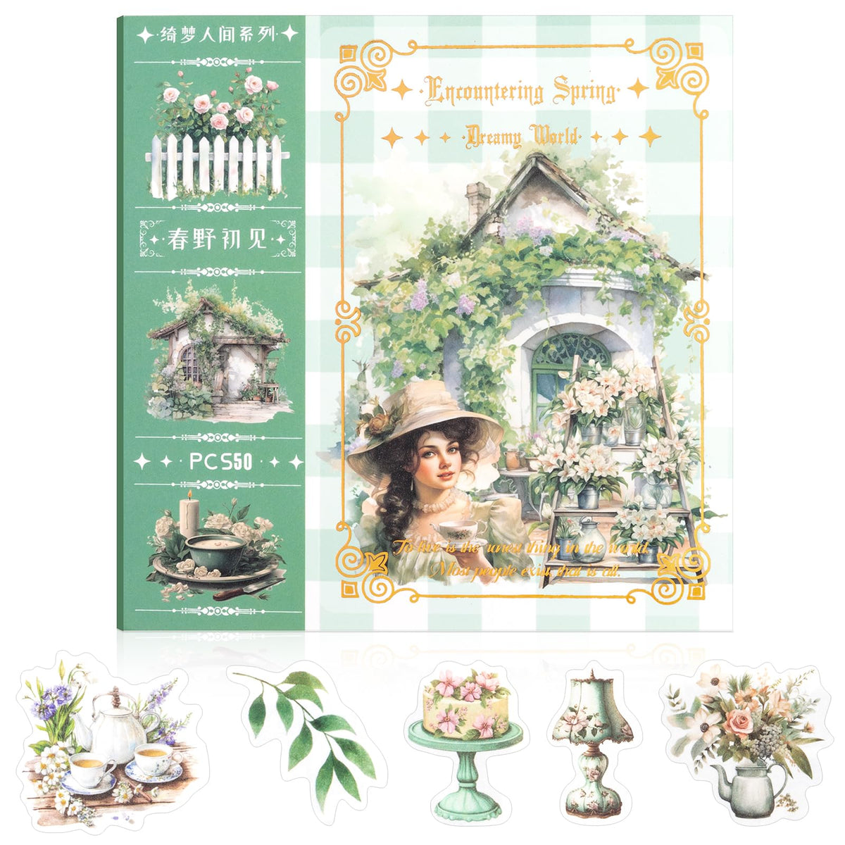 Life's Little Scenes Series Sticker Scrapbooking Supplies for Junk Journal, 24 Sheets PET Stickers - Vintage Journaling Stickers