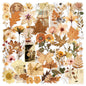 Transparent Flora Scrapbook Stickers Aesthetic Flowers Stickers(50)