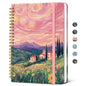 Taja Lined Spiral Journal Notebook for Women, Pretty College Ruled Notebook for Work & Note Taking, A5 Hardcover Journal for Writing, Cute Aesthetic 140 Pages, Butterfly