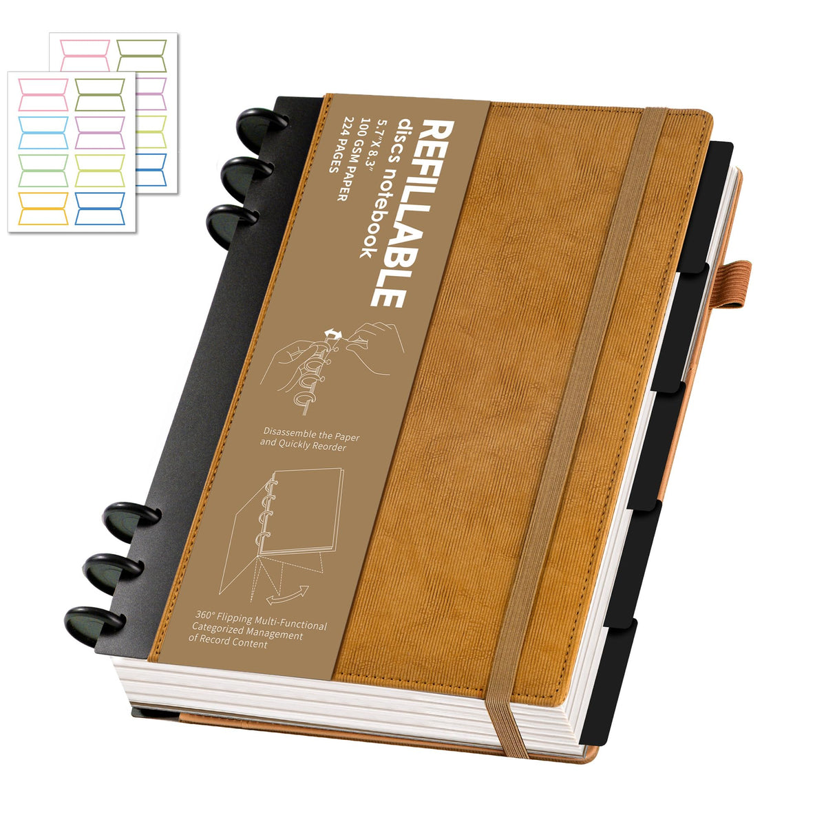 Yoment Refillable Journal Notebooks for Work, Journal for Women Men,Pink