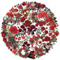 Transparent Flora Scrapbook Stickers Aesthetic Flowers Stickers(50)