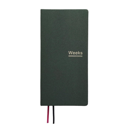 Undated Weekly Planner Notebook Pocket Organizer Appointment Book Journal Notebook A6 Week Plan Notepad (Beige with cover)