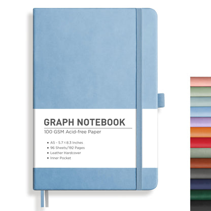 RETTACY Lined Journal Notebook, 192 Numbered Pages, A5 Size (5.7'' x 8.3'')