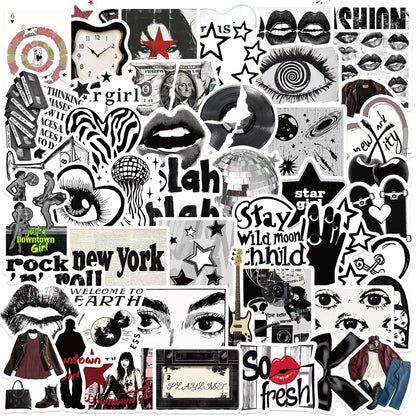 Aesthetic Downtown Girls Stickers Pack Trendy Y2K Stickers(50)