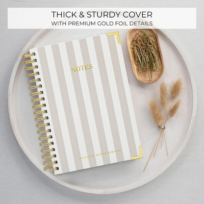 Aesthetic Thick Spiral Notebook With Tabs - Journal For Women Size B5