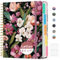 Taja Pretty Large Spiral Lined Notebook for Work with 5 Removable Dividers