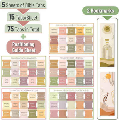 Mr. Pen- Bible Tabs, 75 Tabs, 2 Bookmarks, Boho Style