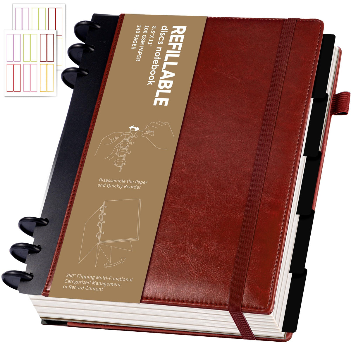Yoment Refillable Journal Notebooks for Work, Journal for Women Men,Pink