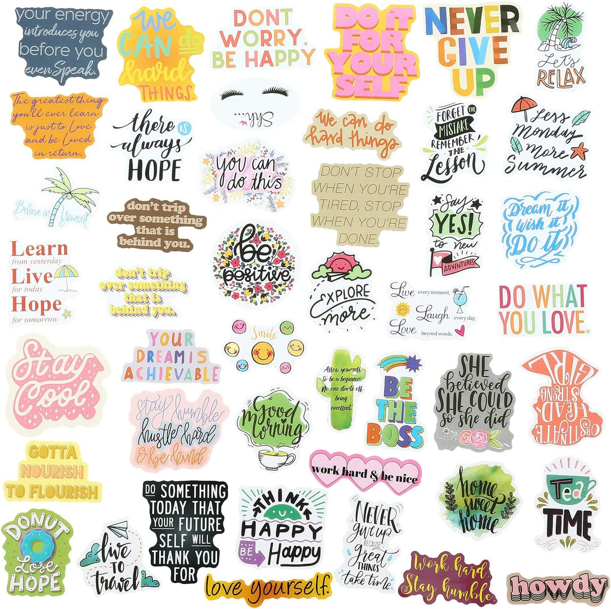 200pcs Motivational Quote Stickers for Women Adults Students Teens