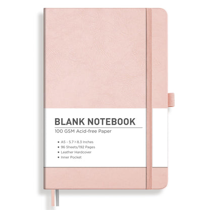 RETTACY Lined Journal Notebook, 192 Numbered Pages, A5 Size (5.7'' x 8.3'')