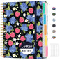 Taja Pretty Large Spiral Lined Notebook for Work with 5 Removable Dividers