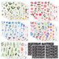 160Pcs Natural Flower Stickers for Scrapbooking,Self-Adhesive Transparent Flower Stickers Scrapbook Supplies Journaling Supplies for Adult Card Making Letters DIY Water Bottle Cards Decoration