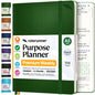 Roterunner Purpose Planner Notebook A5 5.8”x8.3” Undated 2026 Daily Weekly and Monthly Productivity Goal Setting Tool for Work Home ADHD Planner for Adults Self Care Journal (Tan Hardcover)