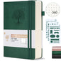 Lined Journal Notebook -365 Pages A5 Thick Journals for Writing Ruled Notebook, Hardcover Leather Journal for Women Men Daily Journal Notebook for Work, Note Taking, 100Gsm Lined Paper( 5.75'' X 8.38'' Green)