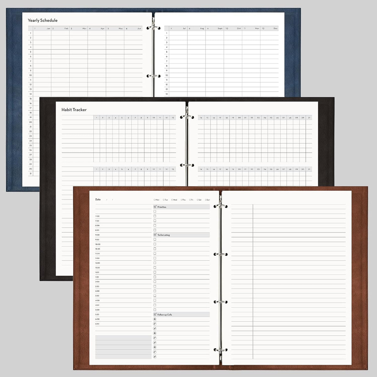 EMSHOI Undated Hourly Daily Planner, 240 Pages, A4 Size (9.2" x 12")