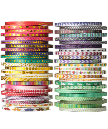 Mr. Pen- Washi Tape Set, 21 Rolls, Assorted Sizes, Floral